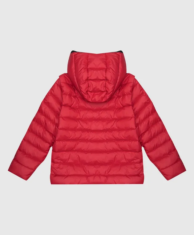 Balmain Piumino rosso da bambino con stampa logo BV2P37N0014410