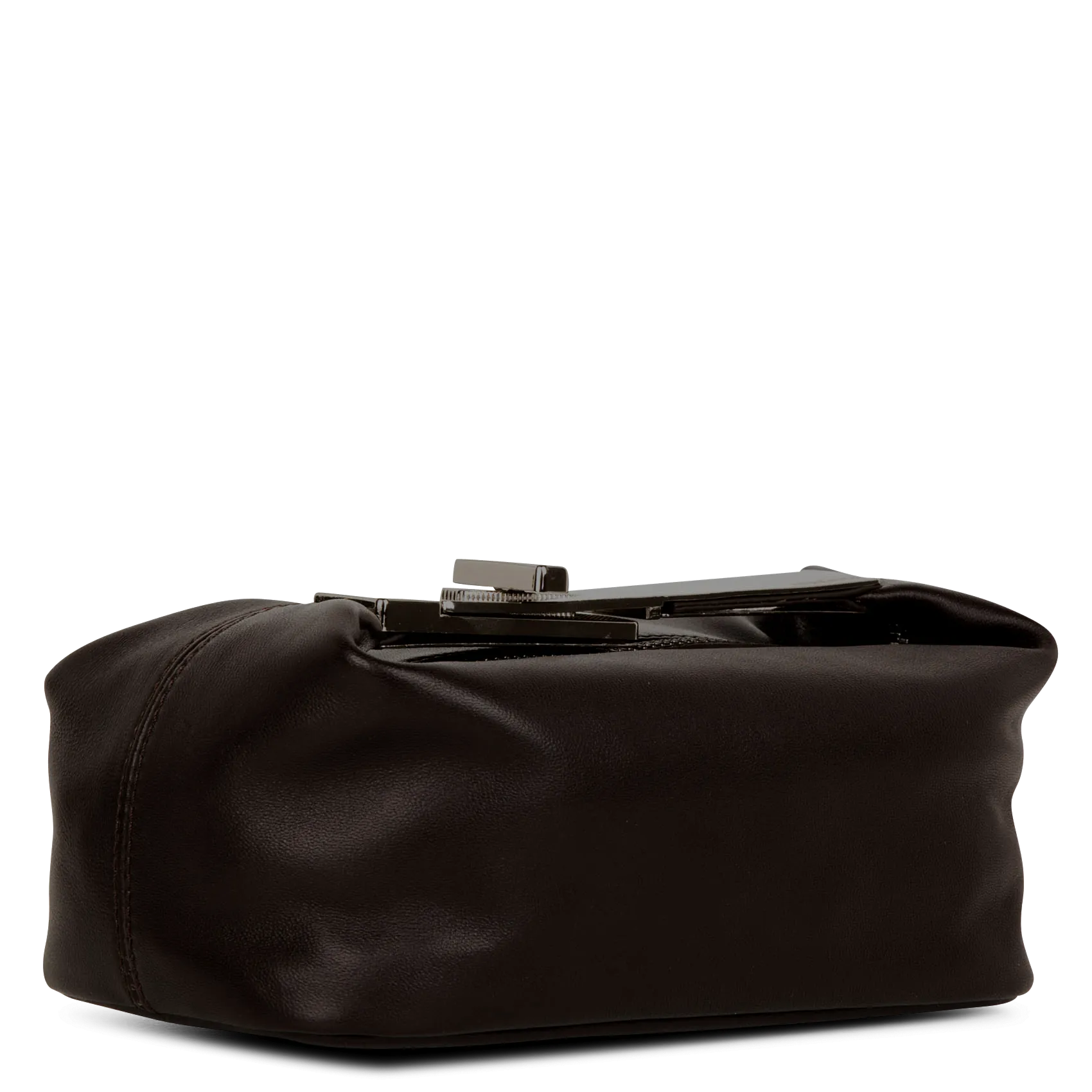  BERENICE   OPOUPY - Piccola borsa in pelle con manico metallico | Marrone