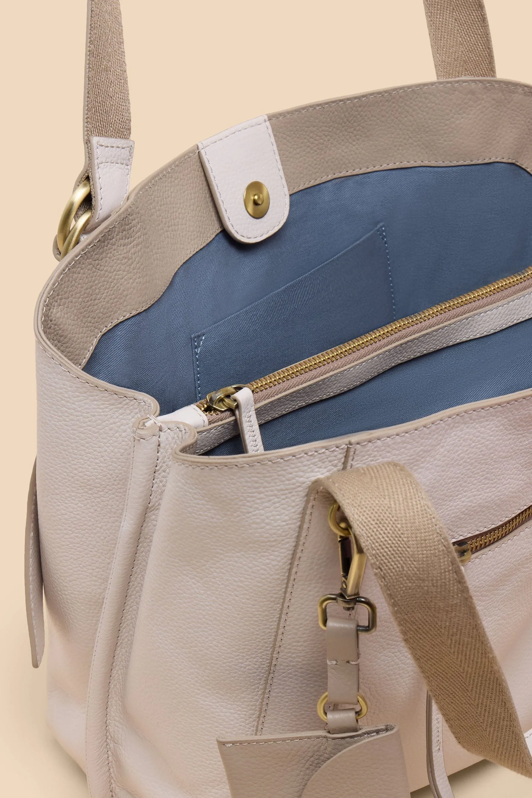 Bianco - Stuff - Hannah - Borsa tote in pelle