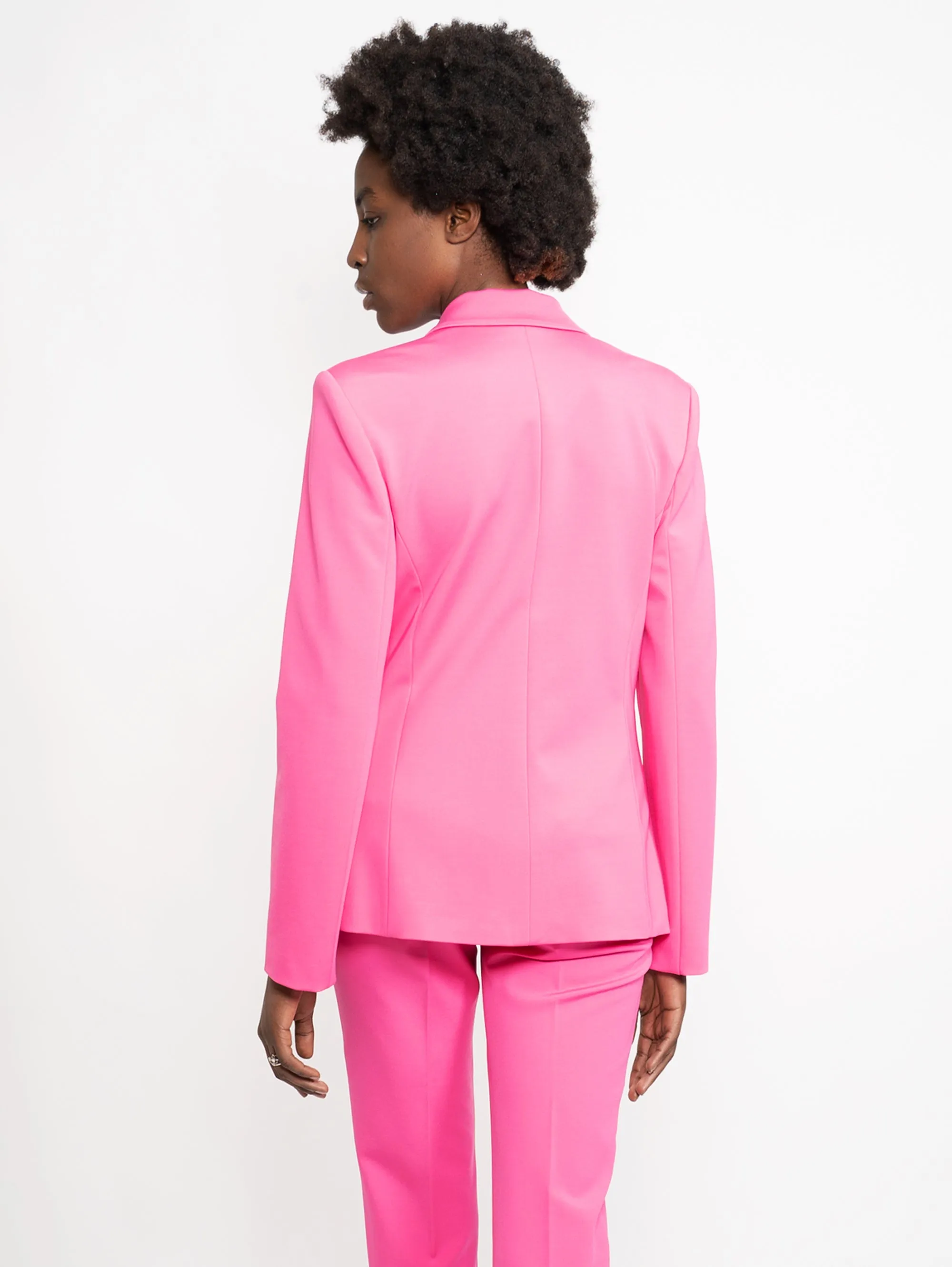 Blazer con Bottoni Gioiello Fucsia