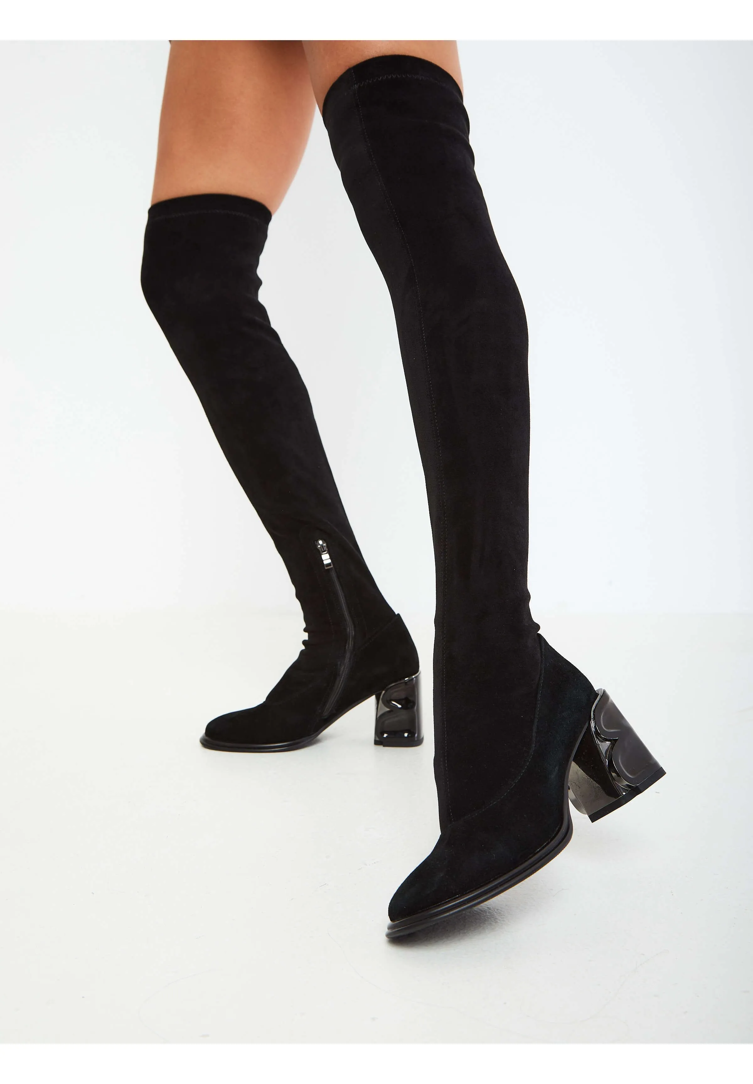 BLOCK HEEL - Stivali sopra il ginocchio