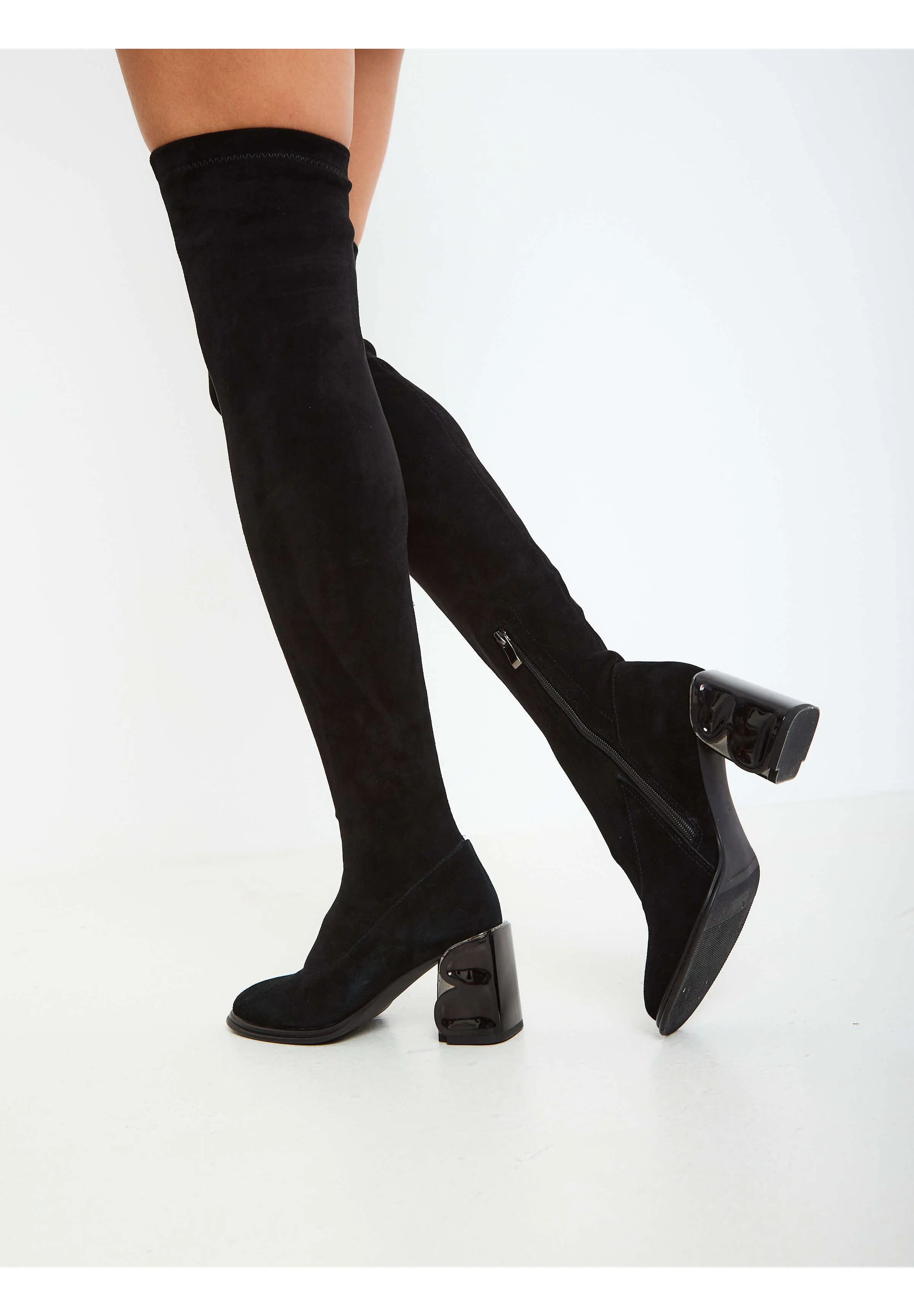 BLOCK HEEL - Stivali sopra il ginocchio