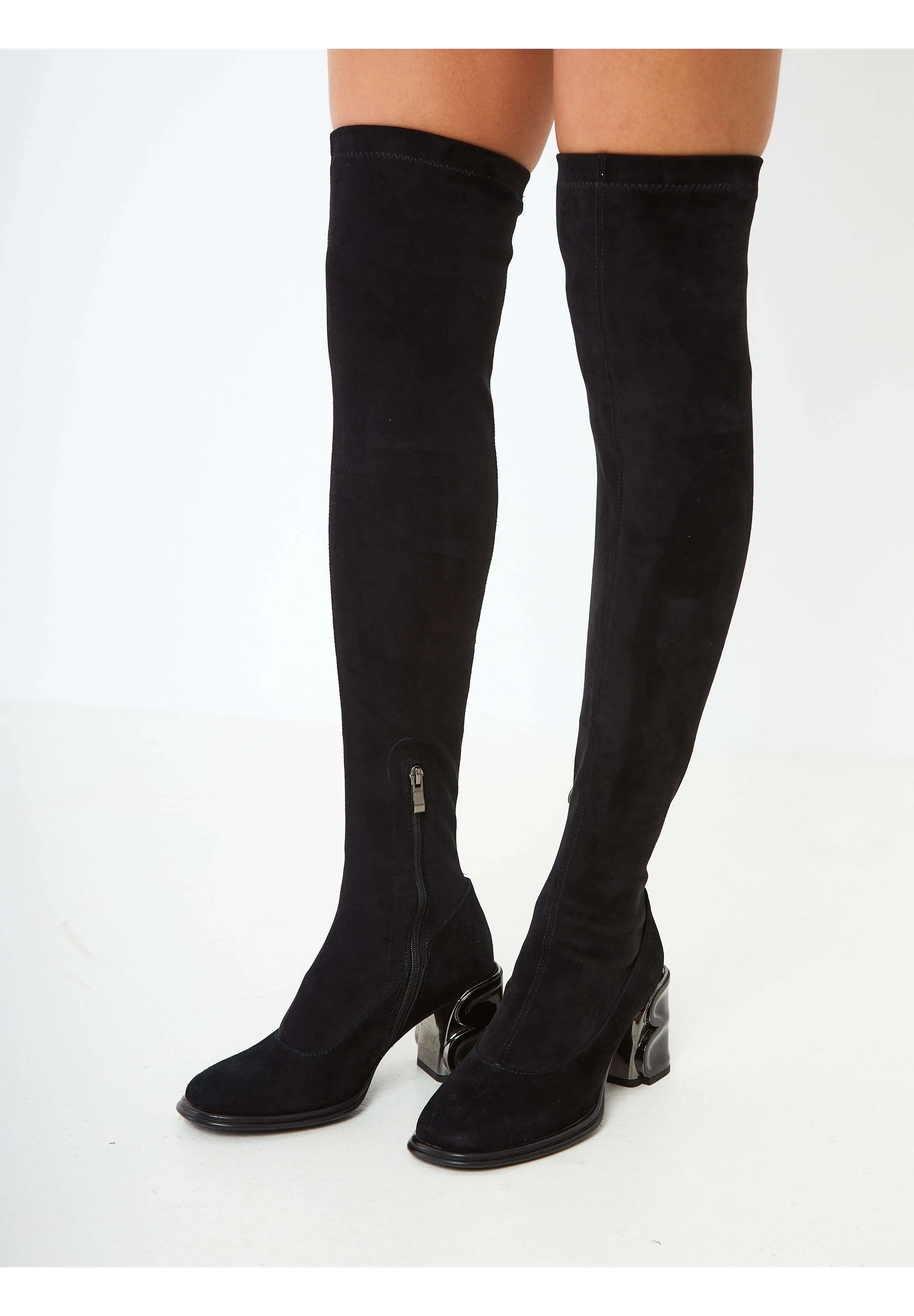 BLOCK HEEL - Stivali sopra il ginocchio