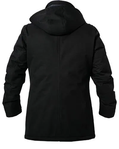 Blue parka milestone waterproof with detachable hood