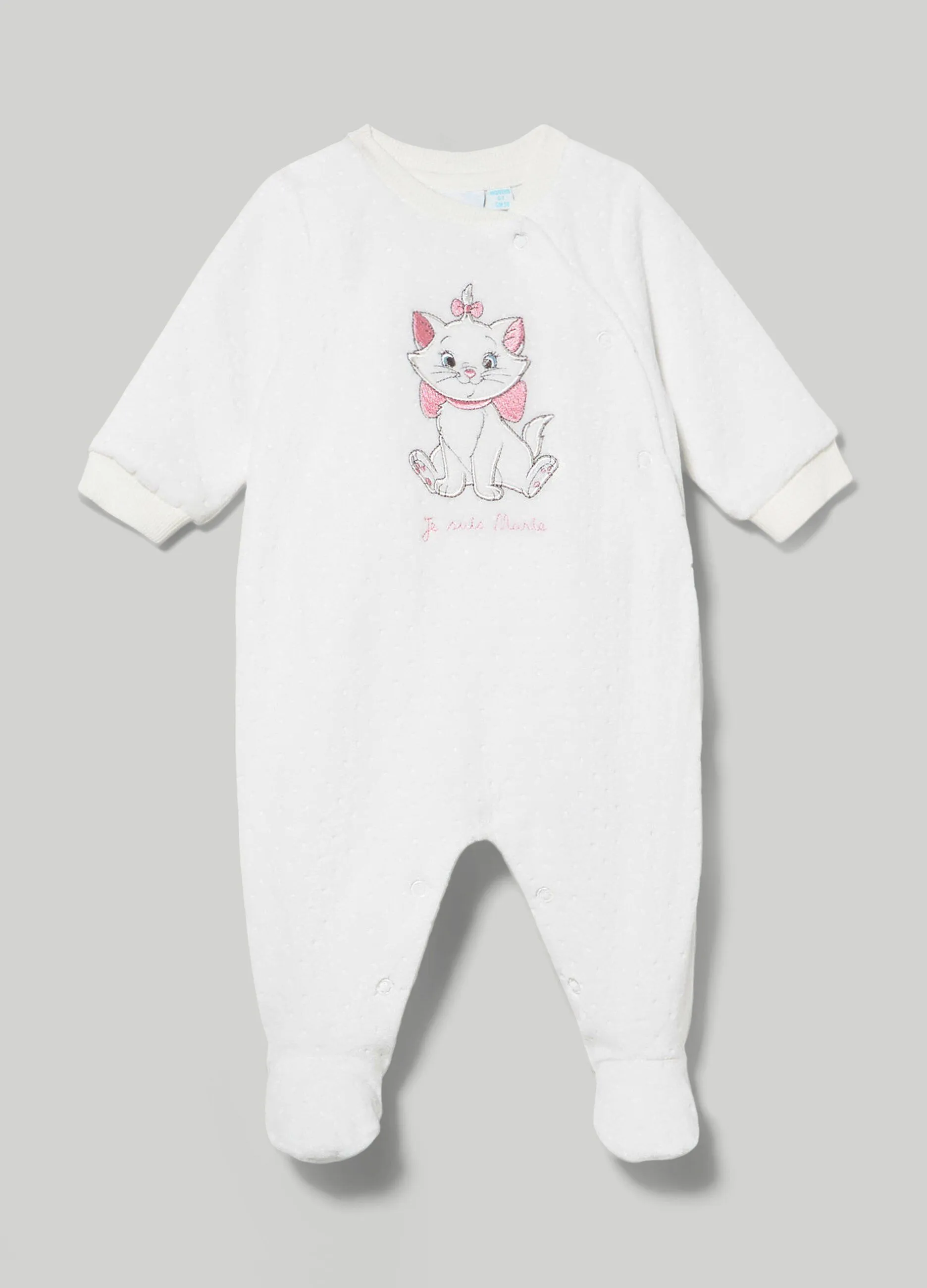 BLUKIDS  Tutina in ciniglia con ricami 