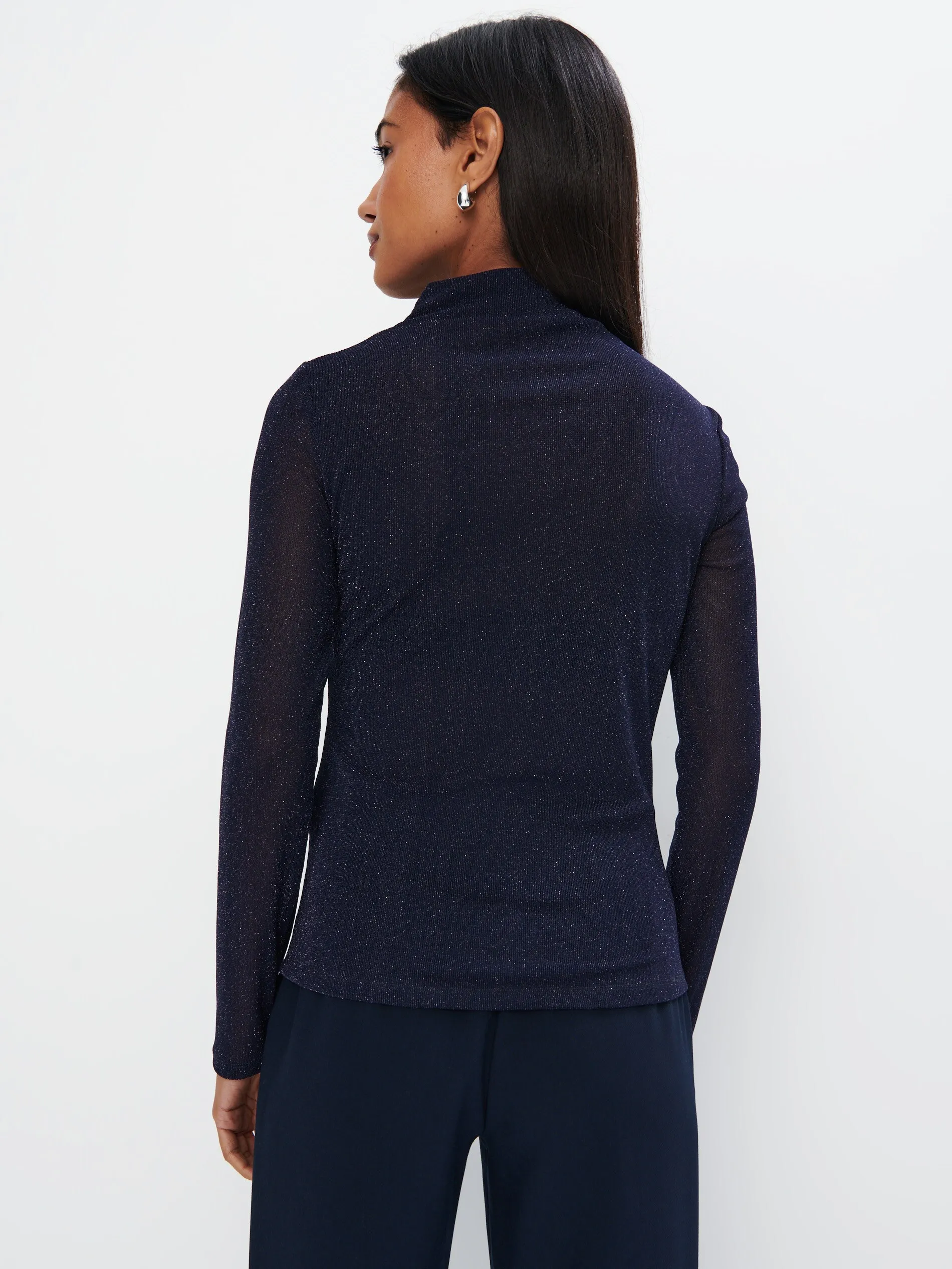 Blusa con filo metallizzato