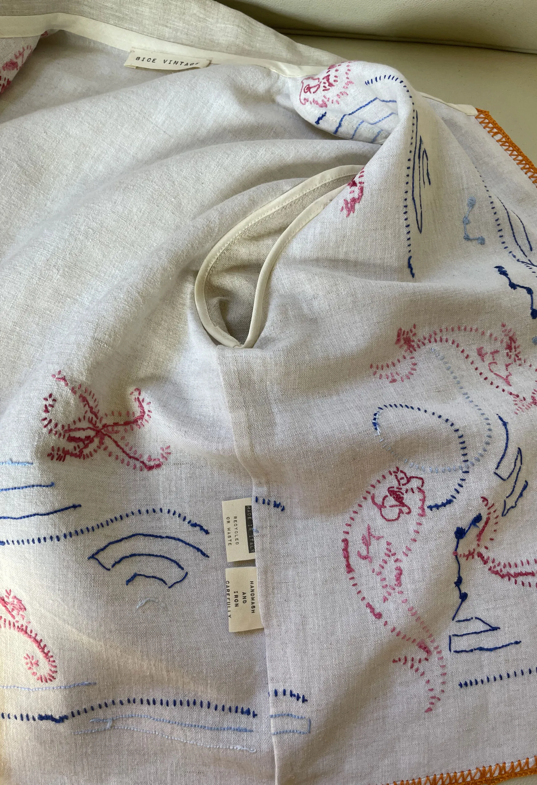 Blusa GRANNY A LA PLAYA in puro lino
