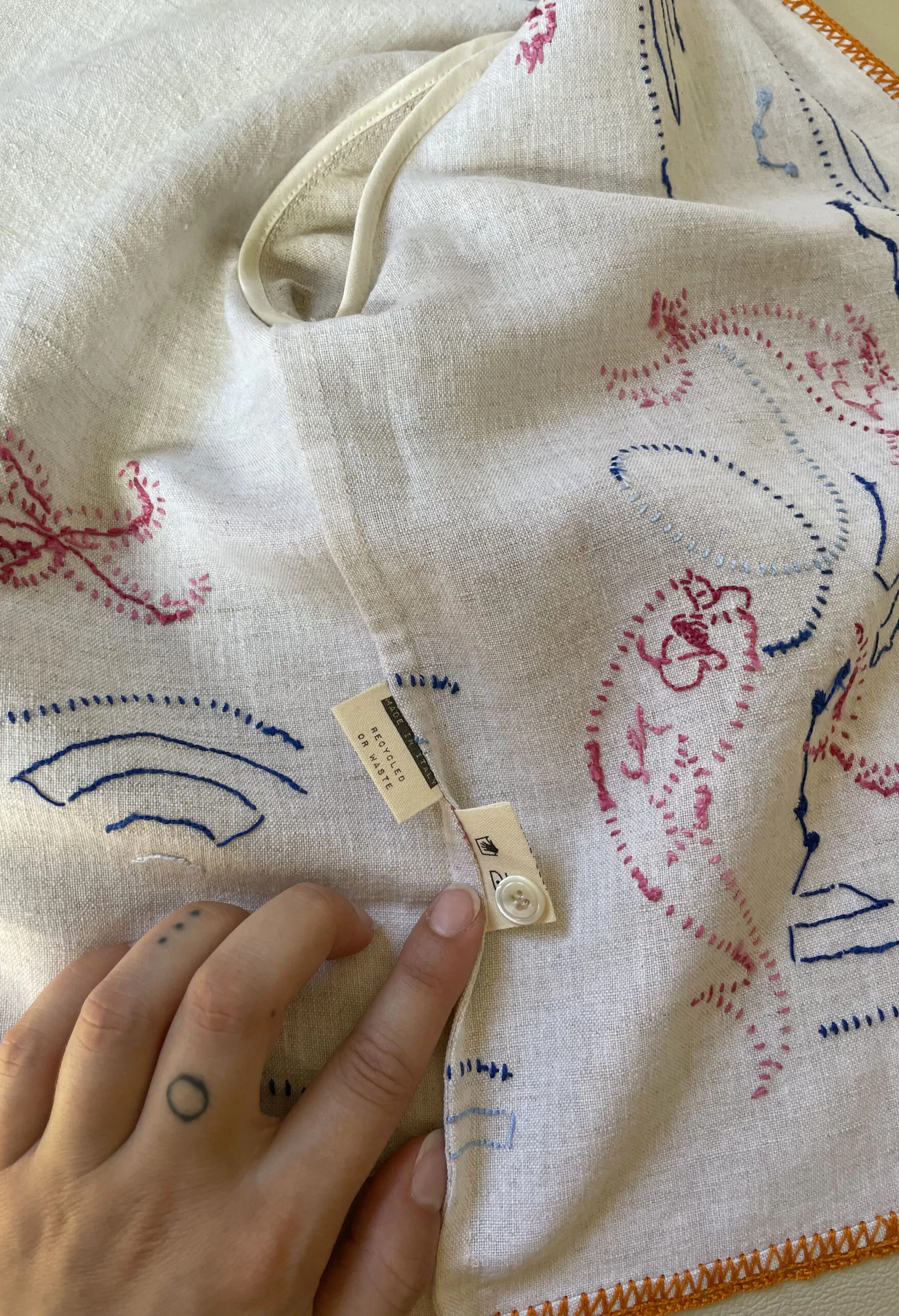 Blusa GRANNY A LA PLAYA in puro lino