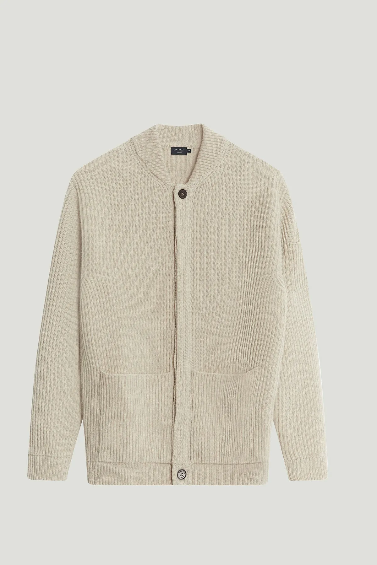 Bomber a Coste in Lana Cardata