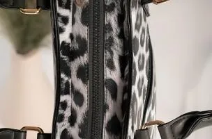 Borsa a mano con stampa animale Galleca, grigia