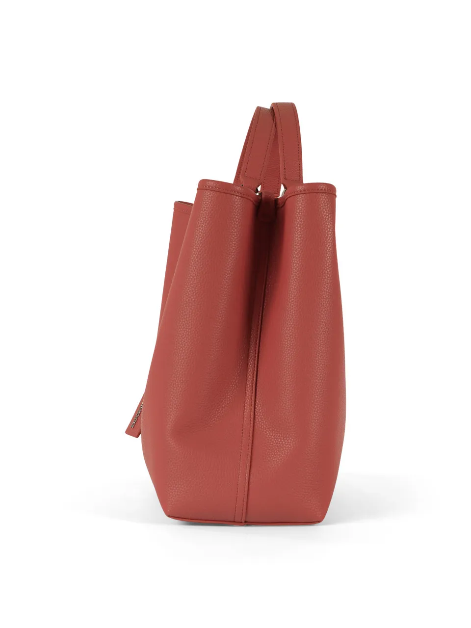 Borsa a mano grande effetto martellato con logo impresso