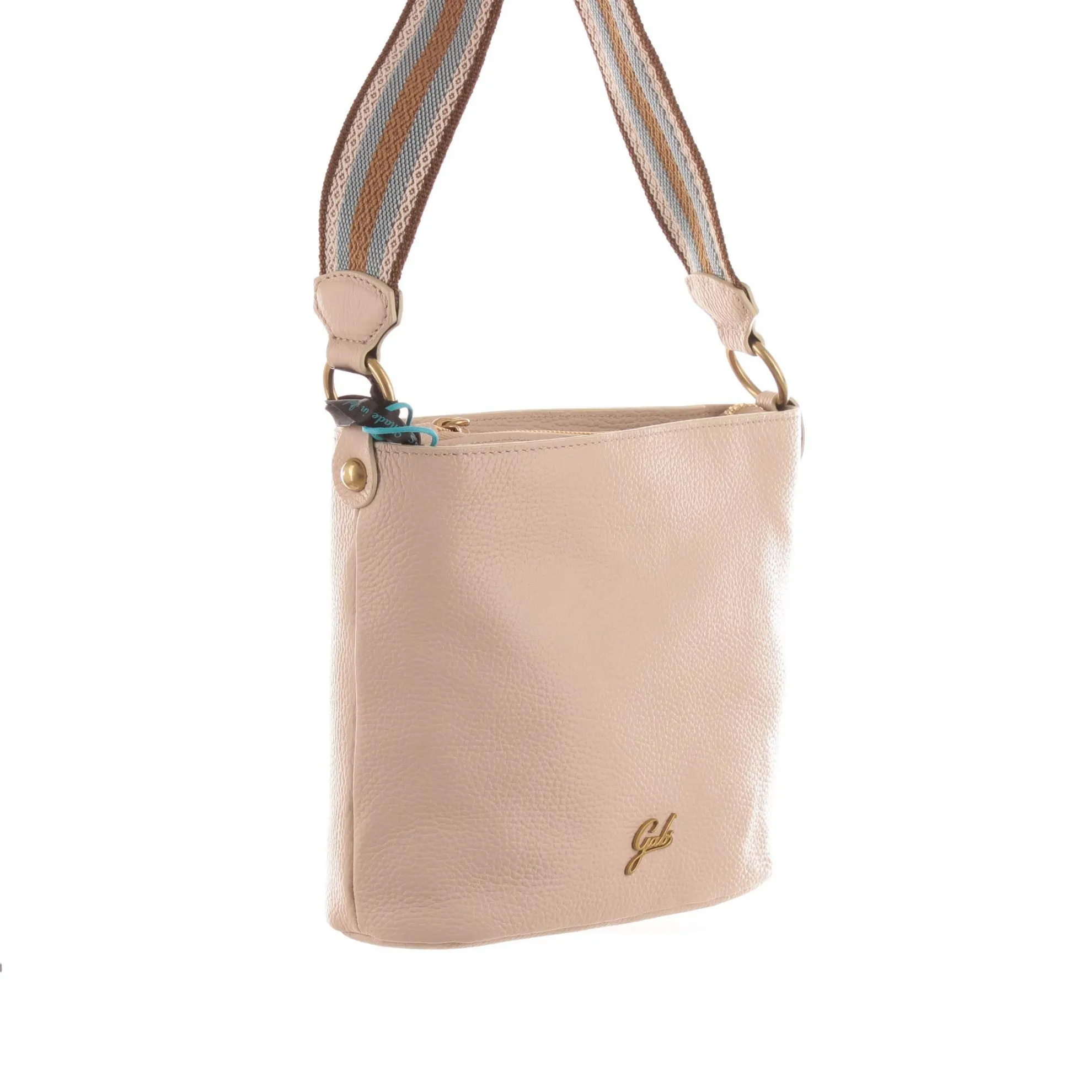 Borsa a secchiello gabrielle m in pelle martellata
