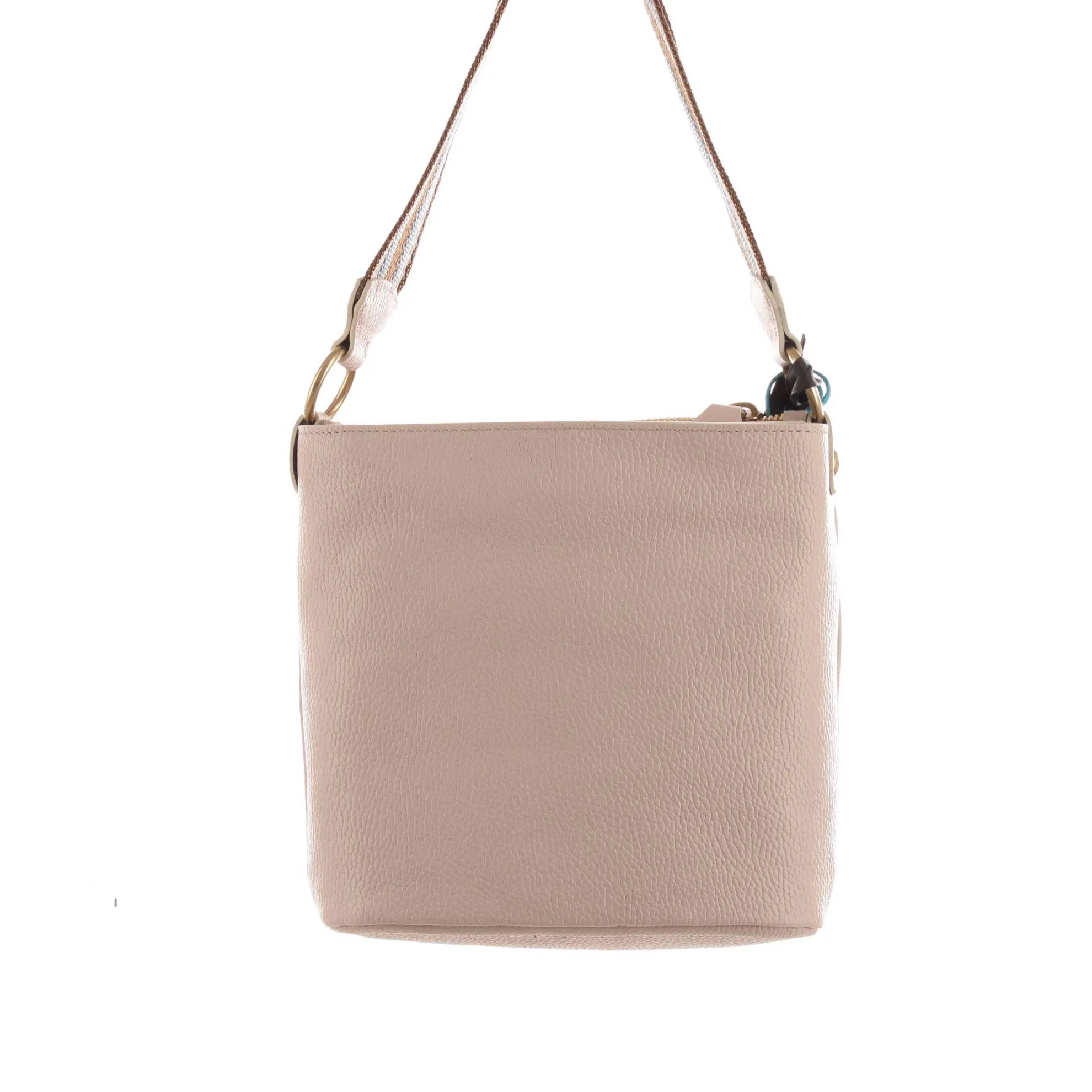Borsa a secchiello gabrielle m in pelle martellata