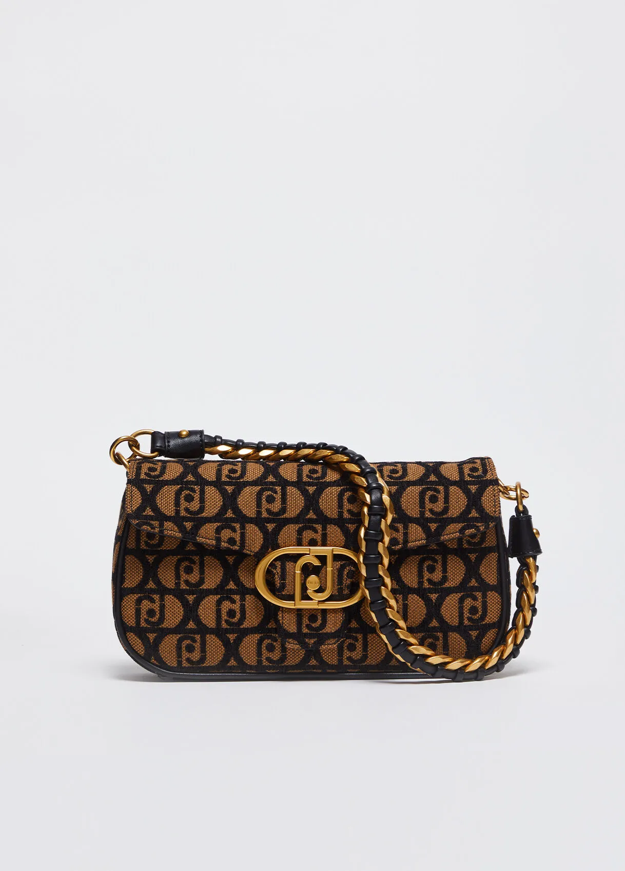 Borsa a spalla jacquard con logo