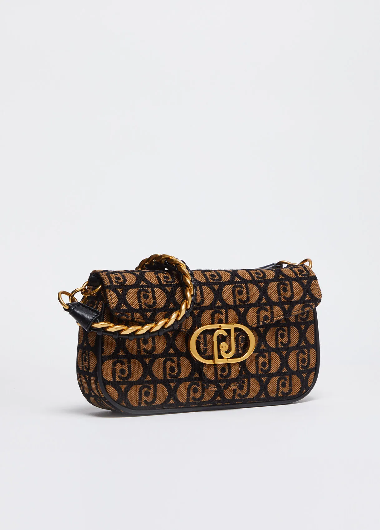 Borsa a spalla jacquard con logo