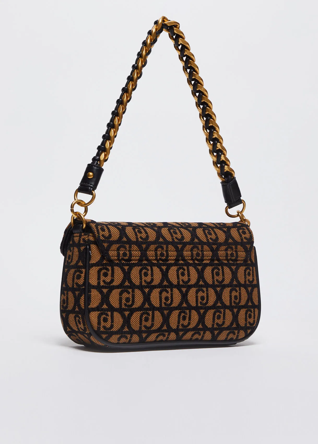 Borsa a spalla jacquard con logo