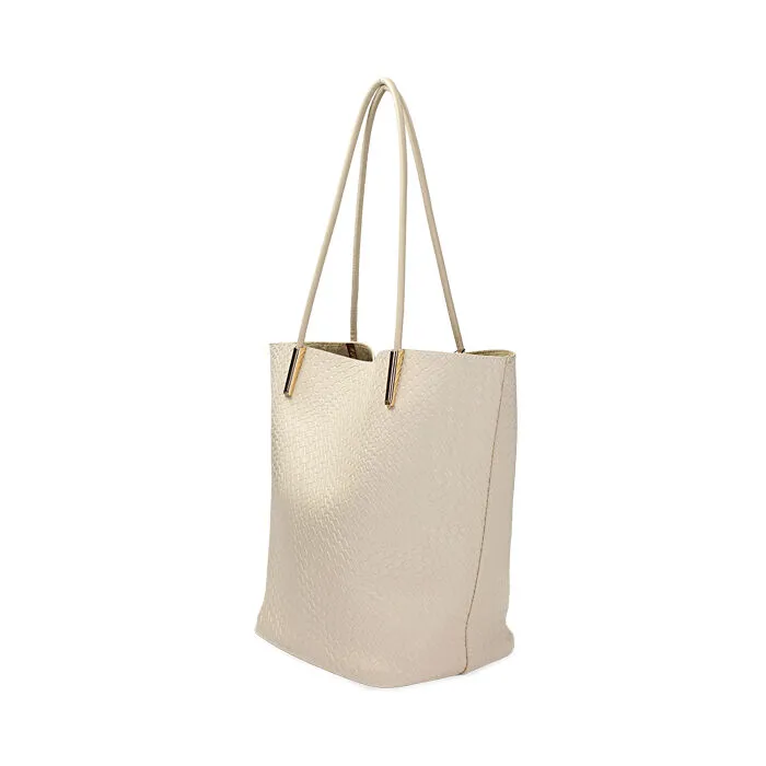 Borsa a spalla panna