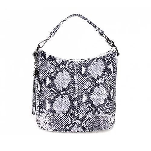 BORSA A SPALLA PITONATO BIANCO – cod. 25987 