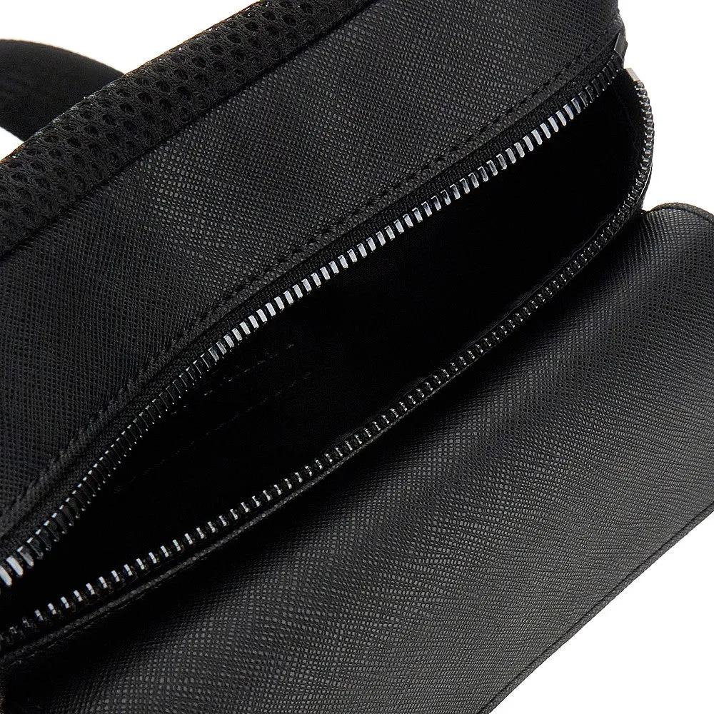 Borsa a tracolla in nylon e pelle ASV