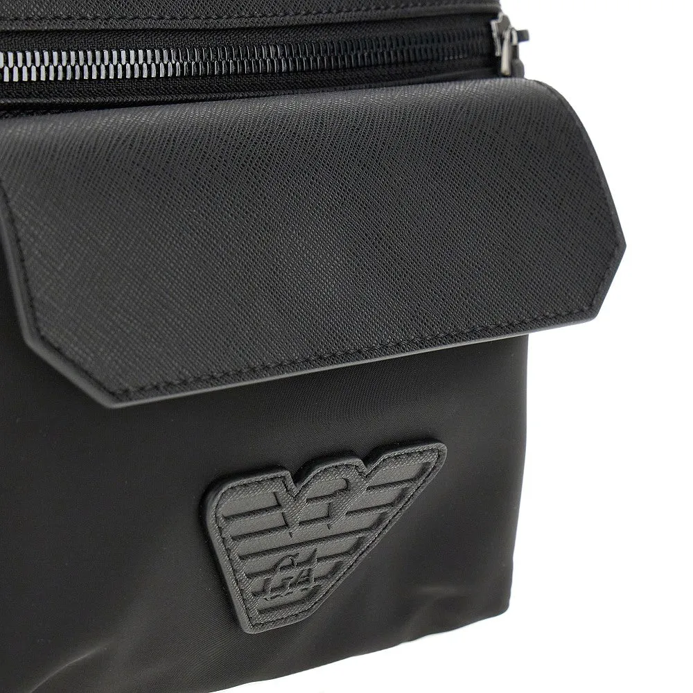 Borsa a tracolla in nylon e pelle ASV