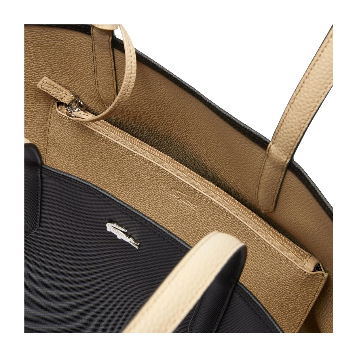 Borsa Donna Lacoste Reversibile Anna Nero / Beige