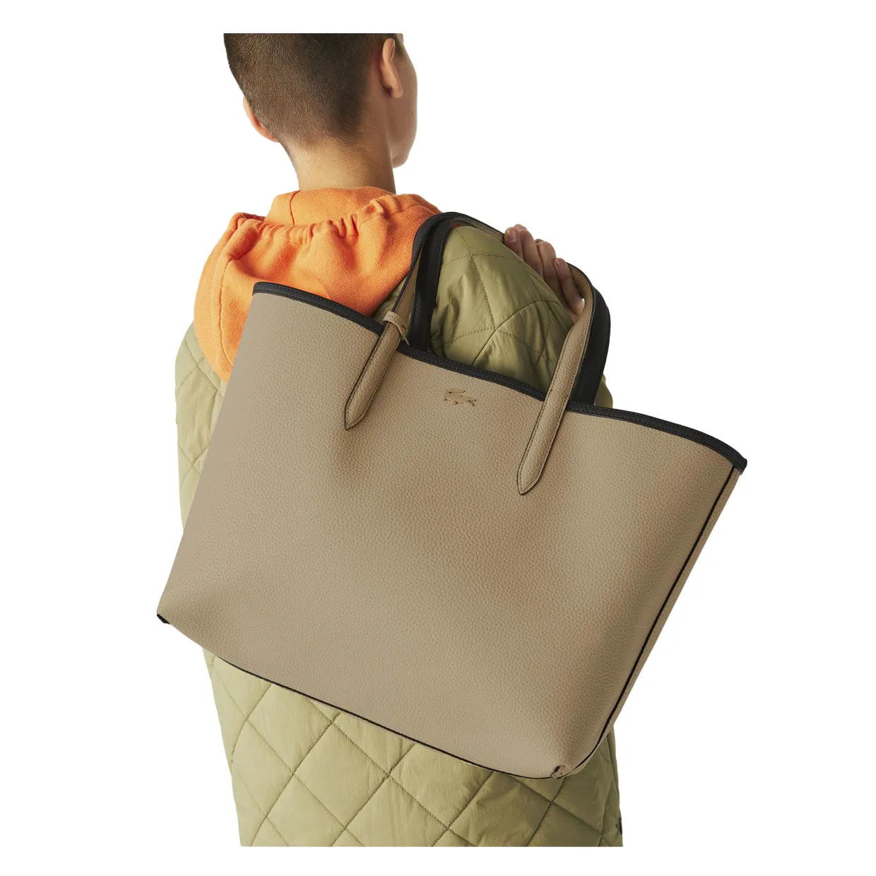 Borsa Donna Lacoste Reversibile Anna Nero / Beige