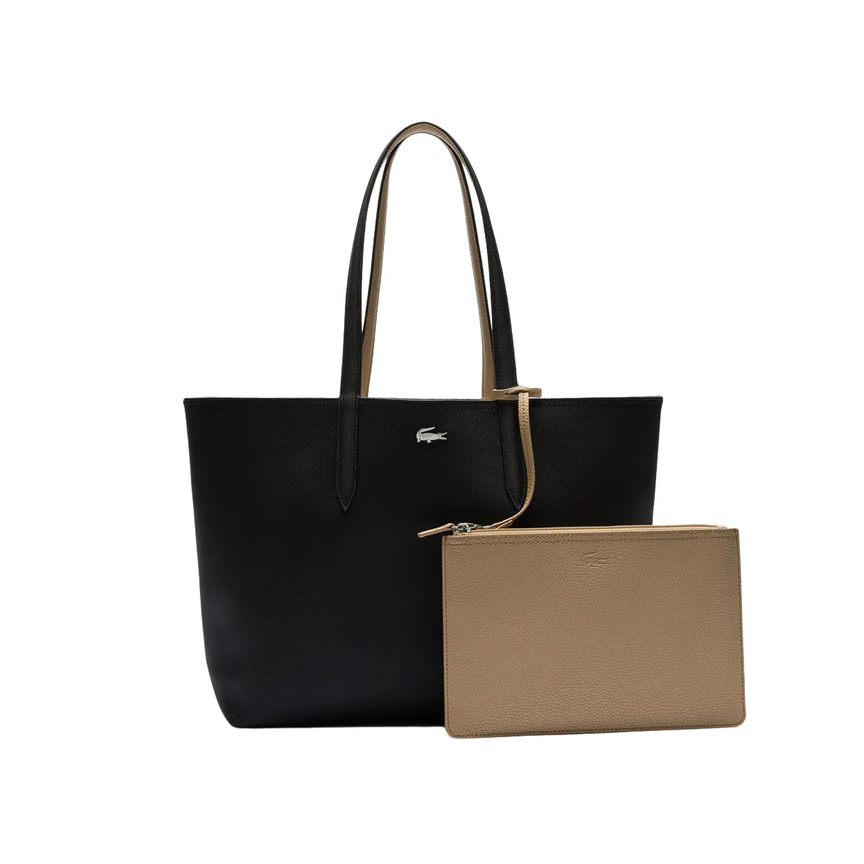 Borsa Donna Lacoste Reversibile Anna Nero / Beige