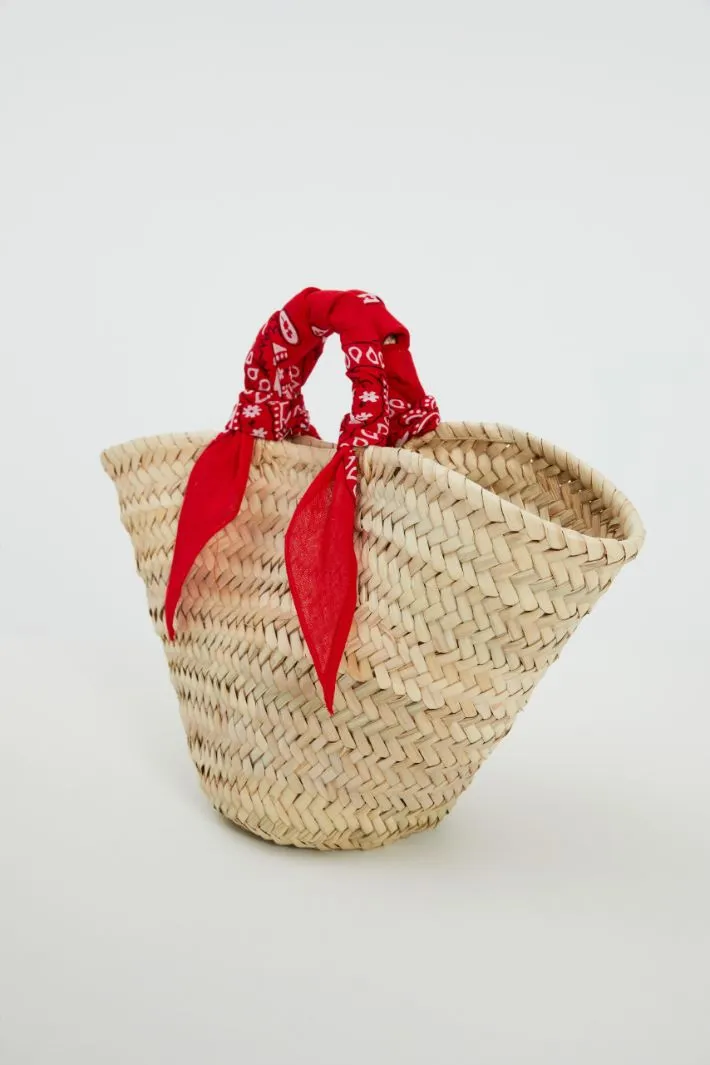 Borsa in paglia con bandana