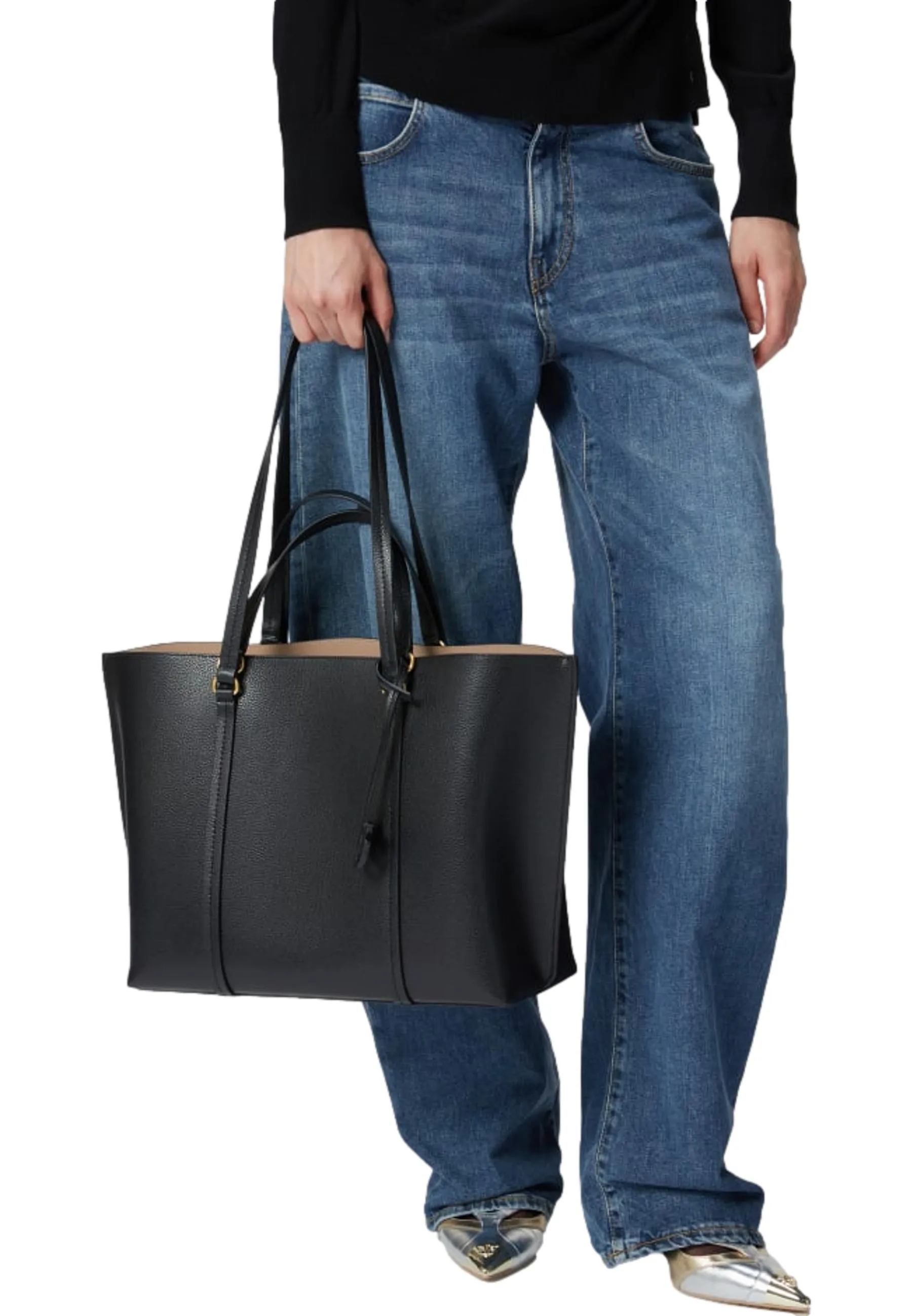 Borsa Shopper grande in pelle bottalata