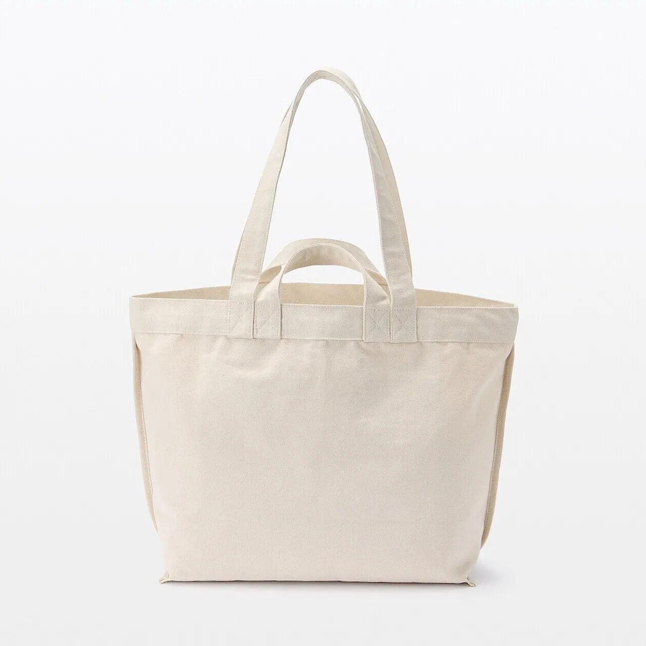 Borsa tote con doppio manico in tela.