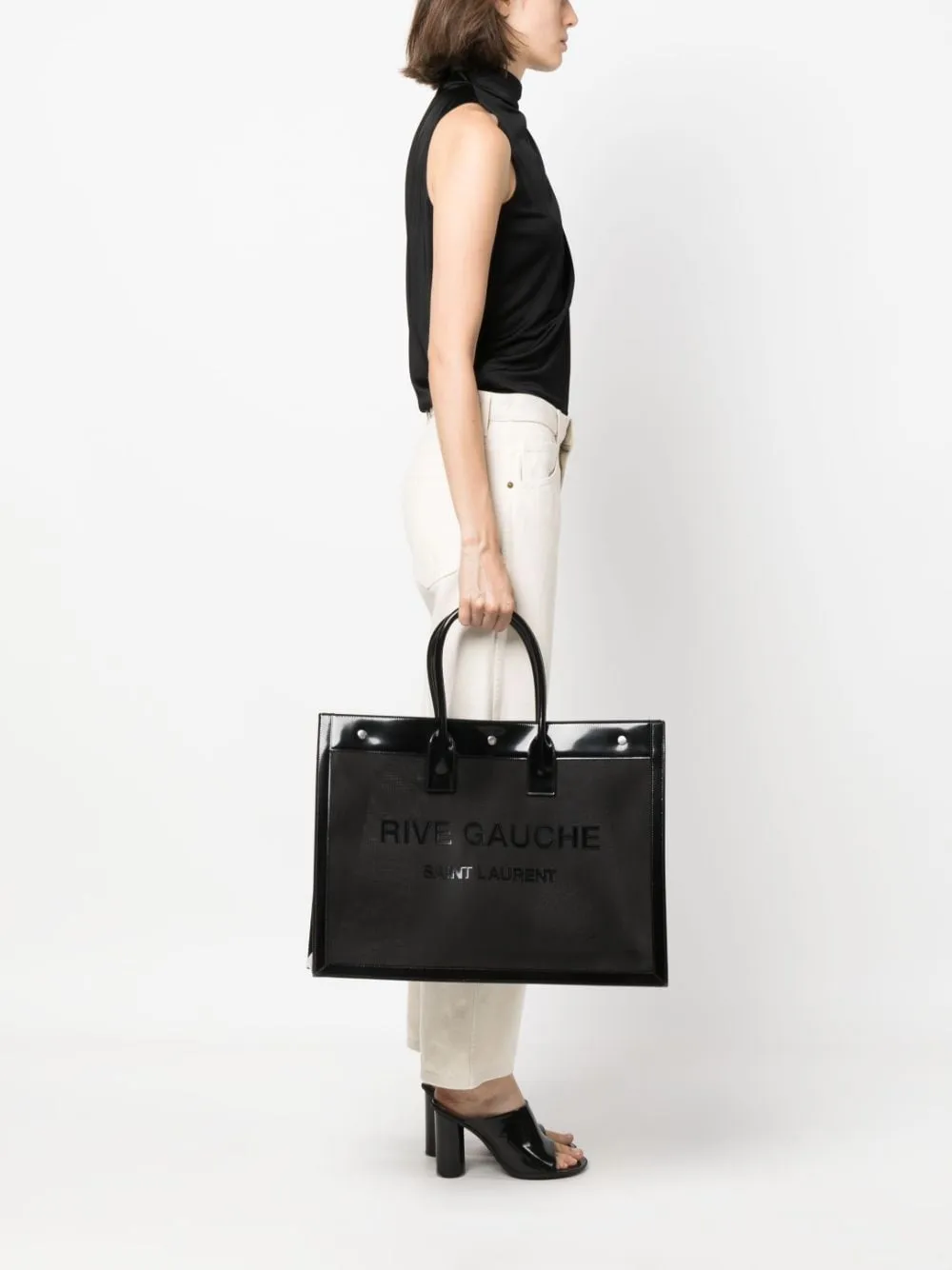 Borsa tote Rive Gauche con logo
