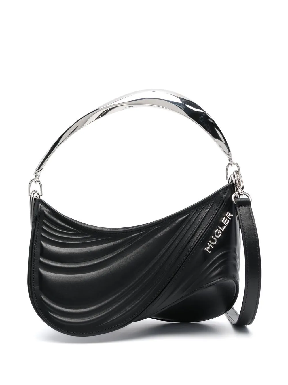 Borsa tote spiral curve in nero - donna