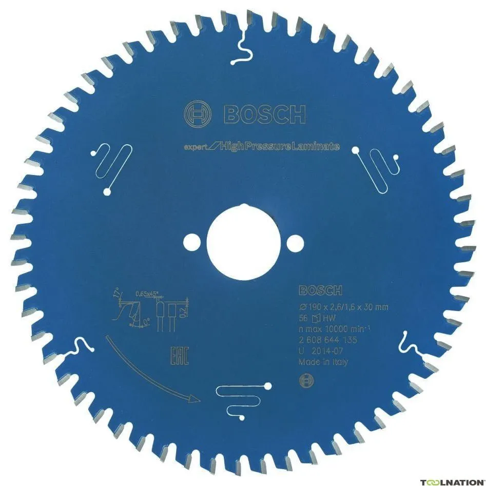 Bosch Professional Accessori 2608644135 Lama circolare in metallo duro Expert per laminato ad alta pressione 190 x 30 x 56 26086