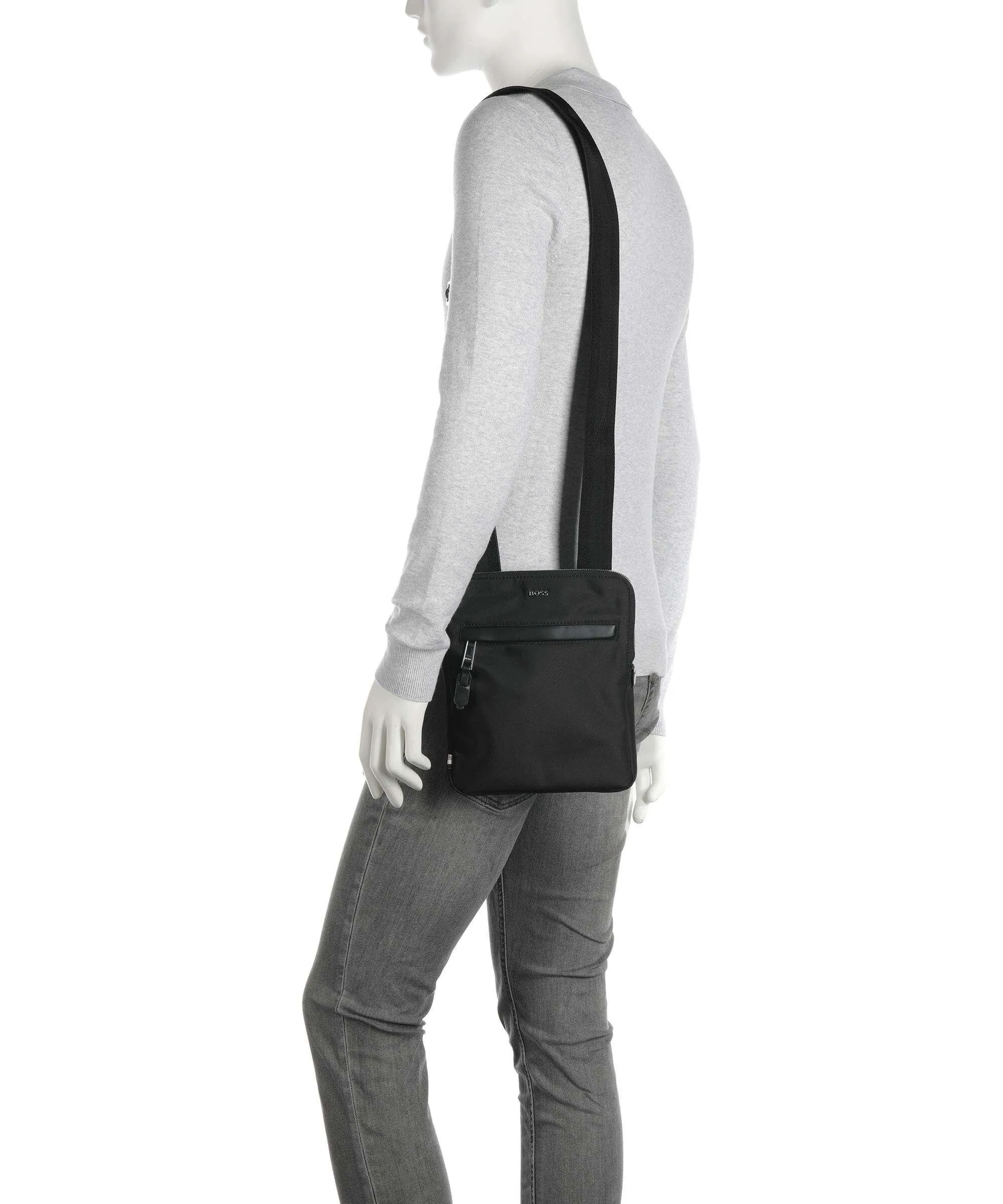  BOSS Highway Borsa a tracolla poliestere riciclato nero  