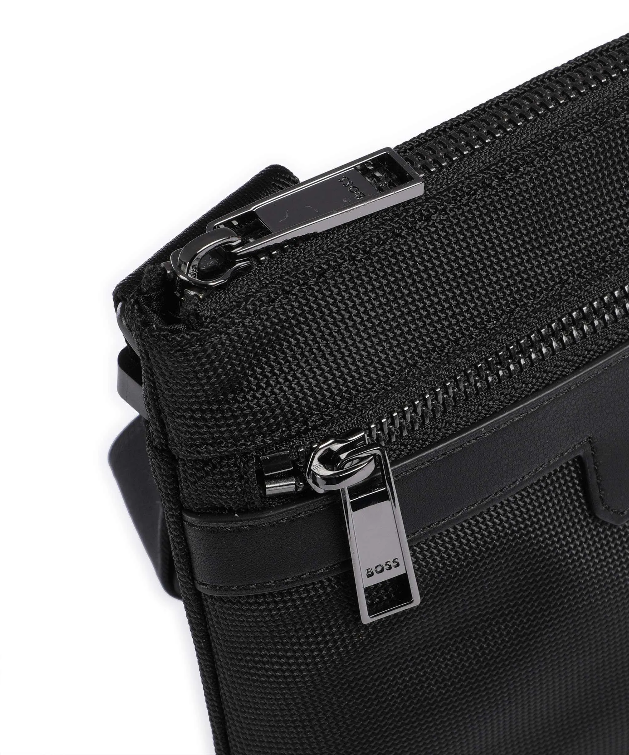  BOSS Ray Borsa a tracolla poliestere riciclato nero  