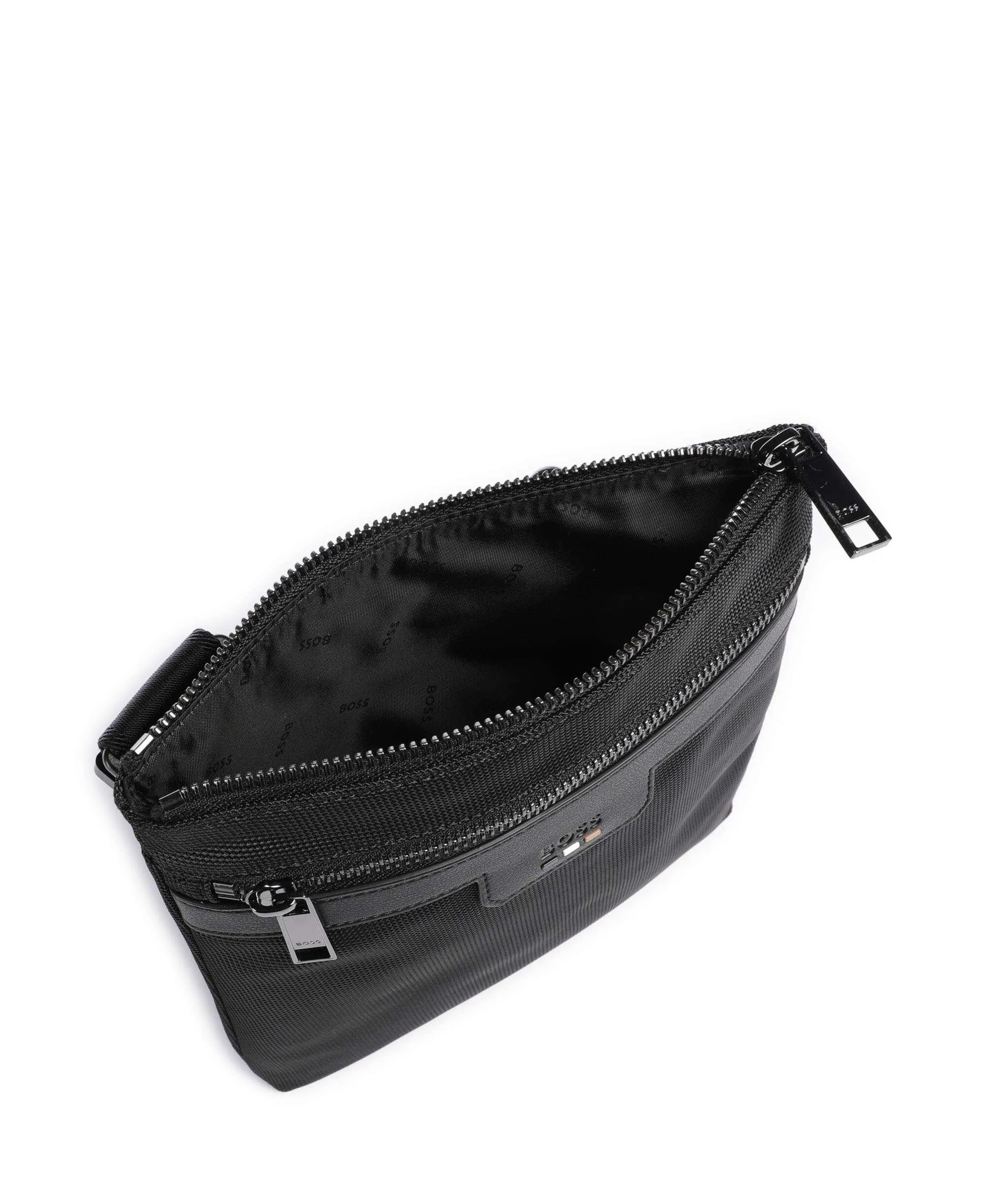  BOSS Ray Borsa a tracolla poliestere riciclato nero  