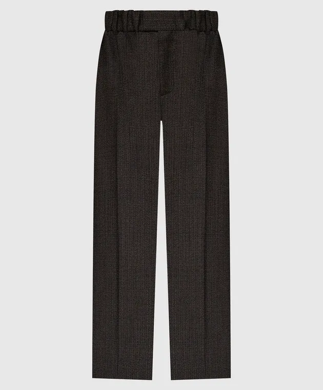 Bottega Veneta Pantaloni marroni in lana 743610V3PI0