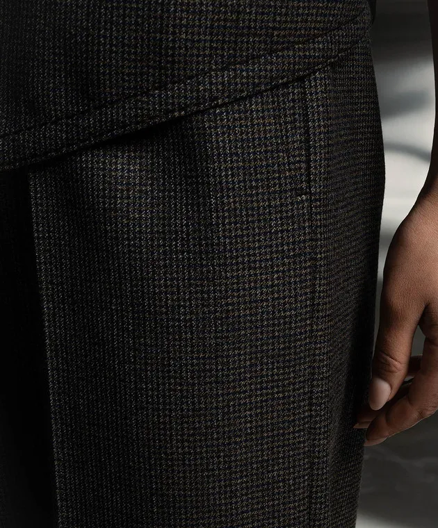 Bottega Veneta Pantaloni marroni in lana 743610V3PI0