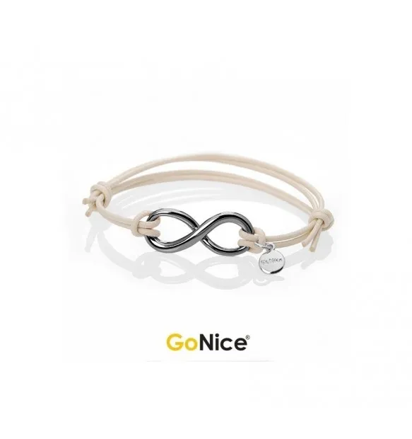 bracciale gonice infinite love infinito rutenio bianco kbt03