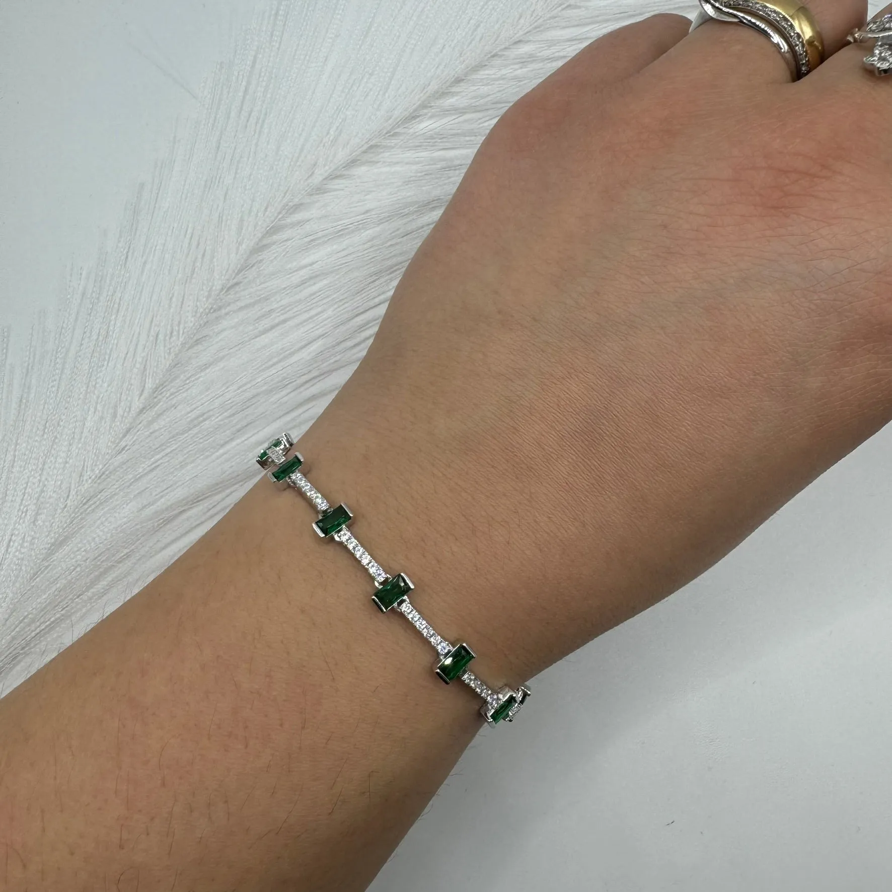 Bracciale tennis argento