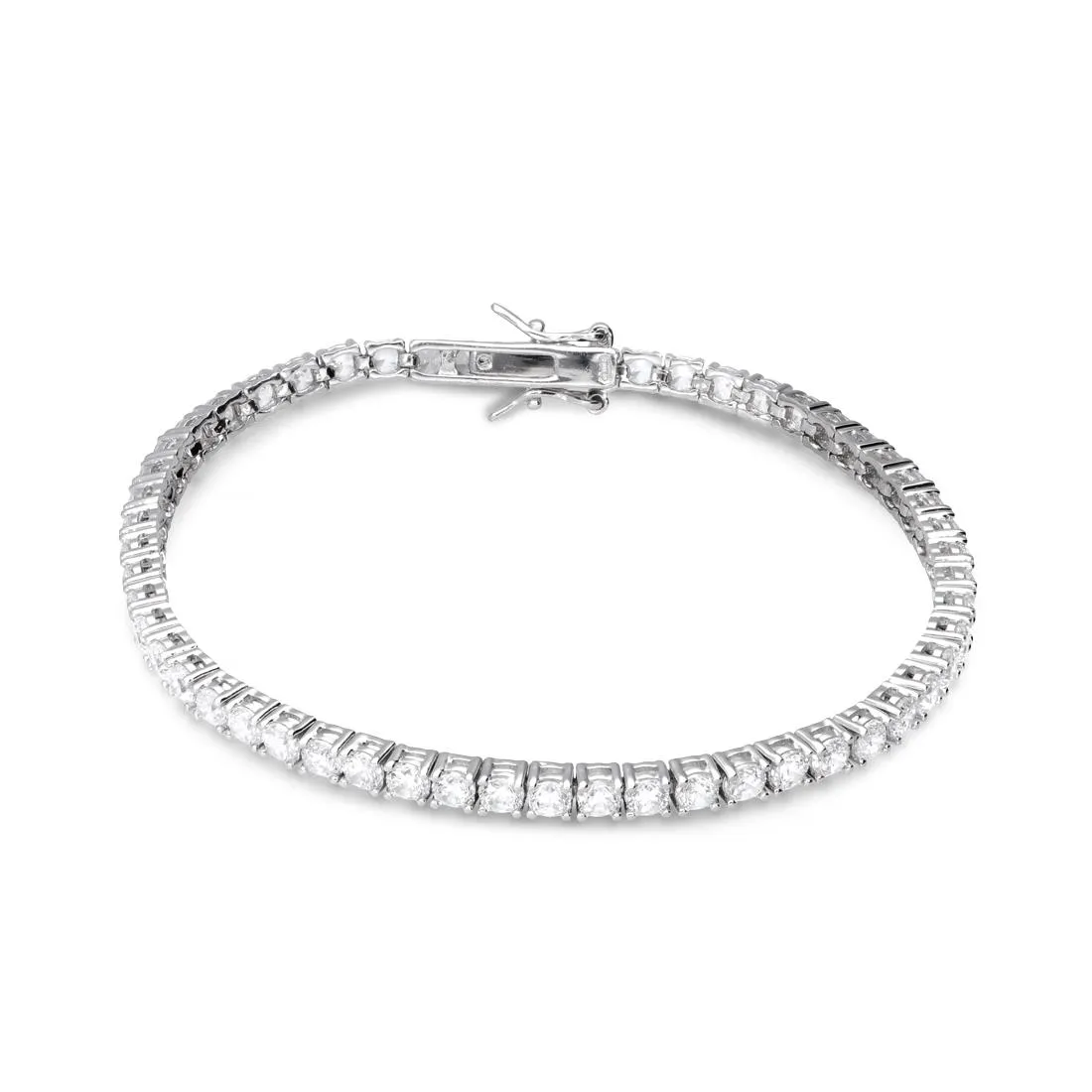 Bracciale tennis in argento e zirconi