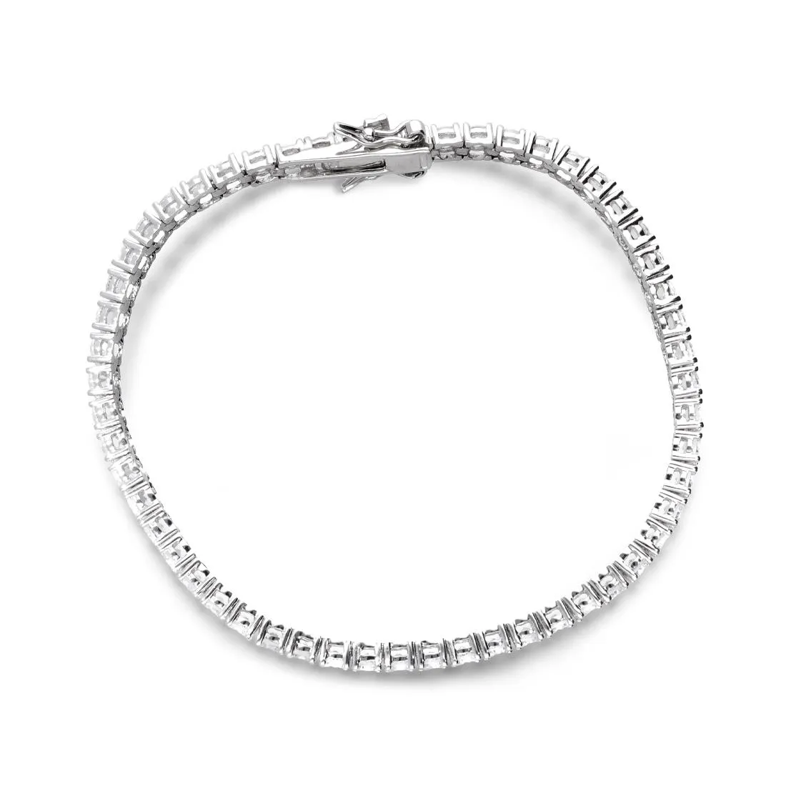 Bracciale tennis in argento e zirconi