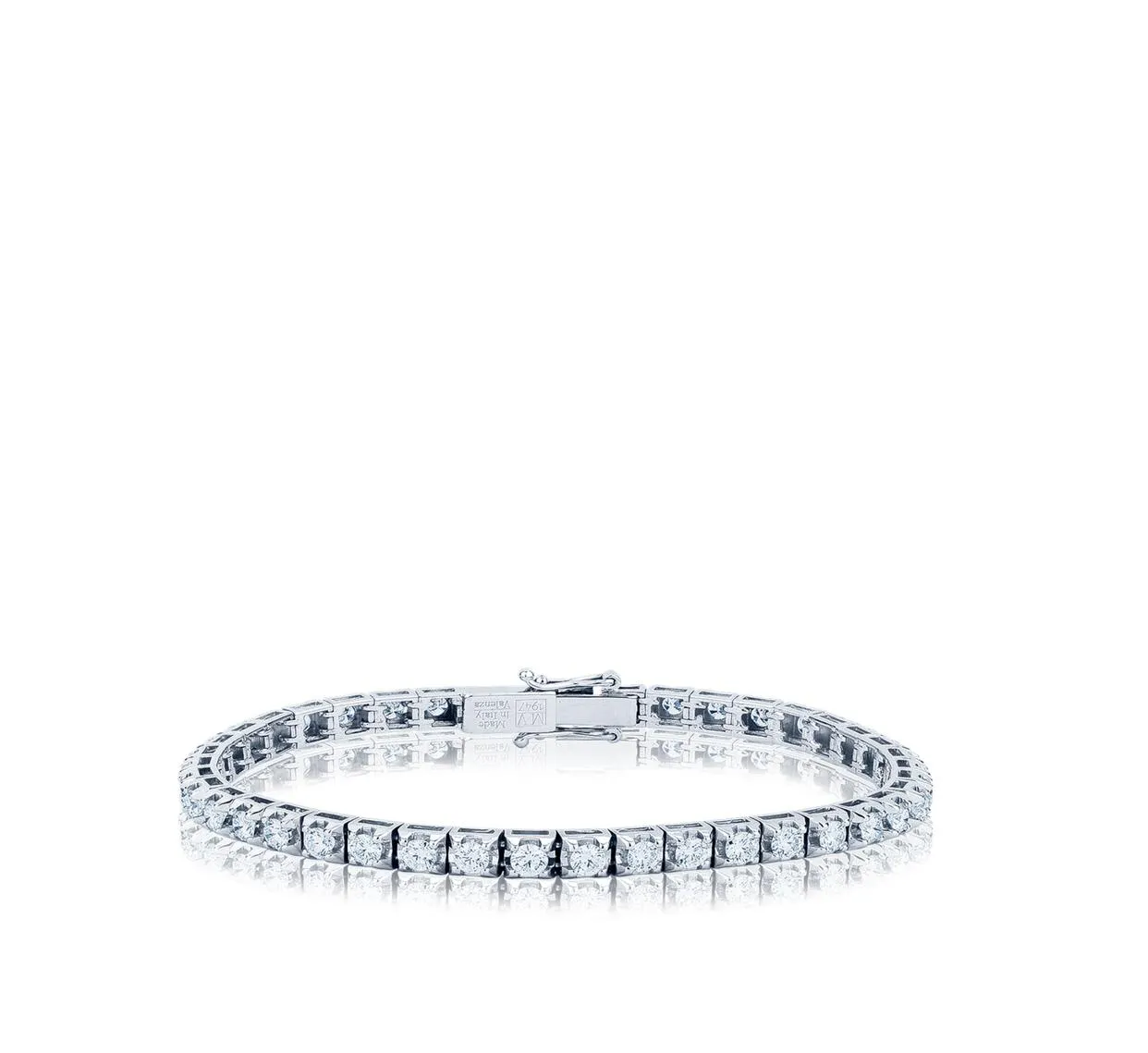 Bracciale tennis in oro bianco e diamanti Mirco Visconti