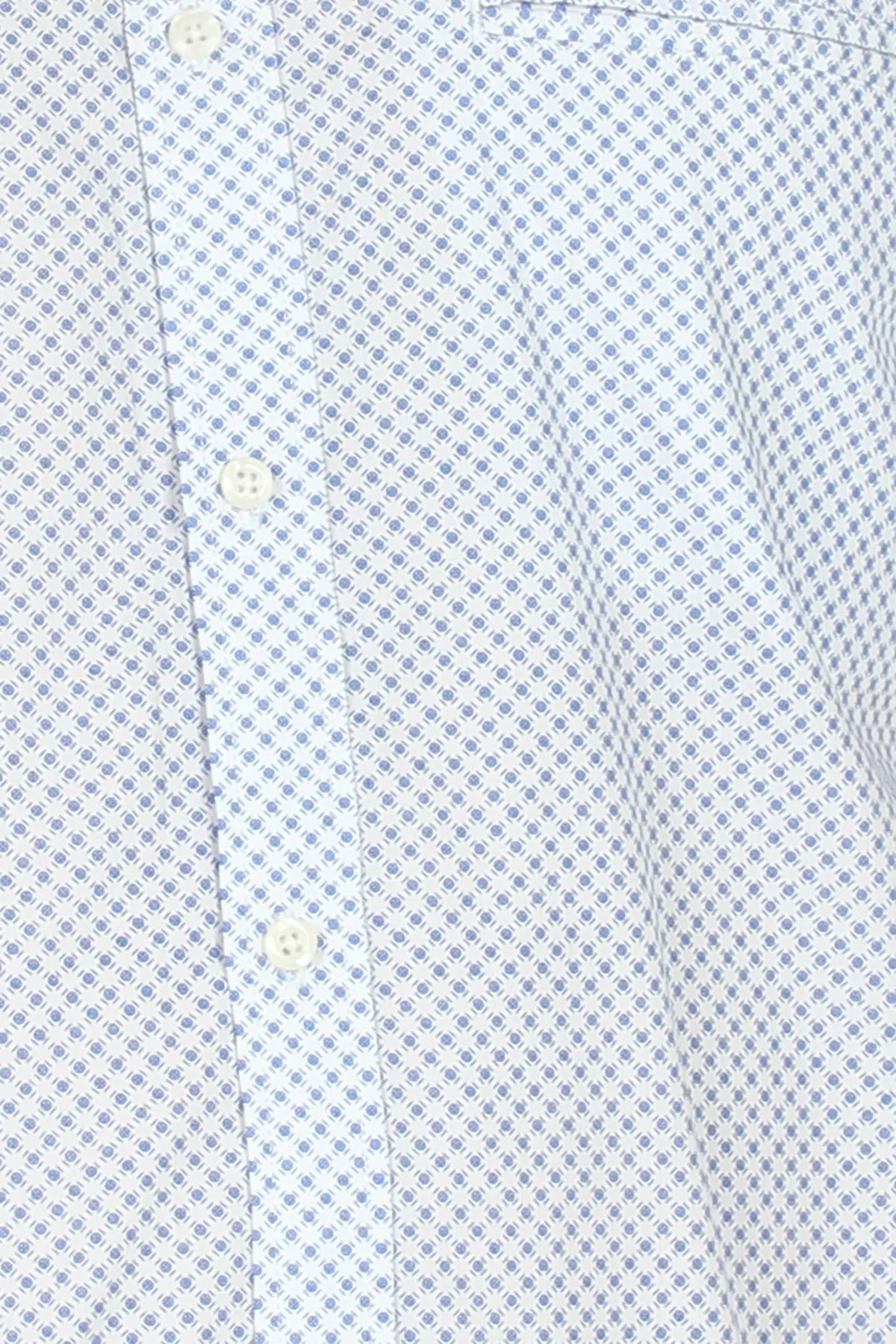 Camicia coreana mezza manica con microfantasia a contrasto