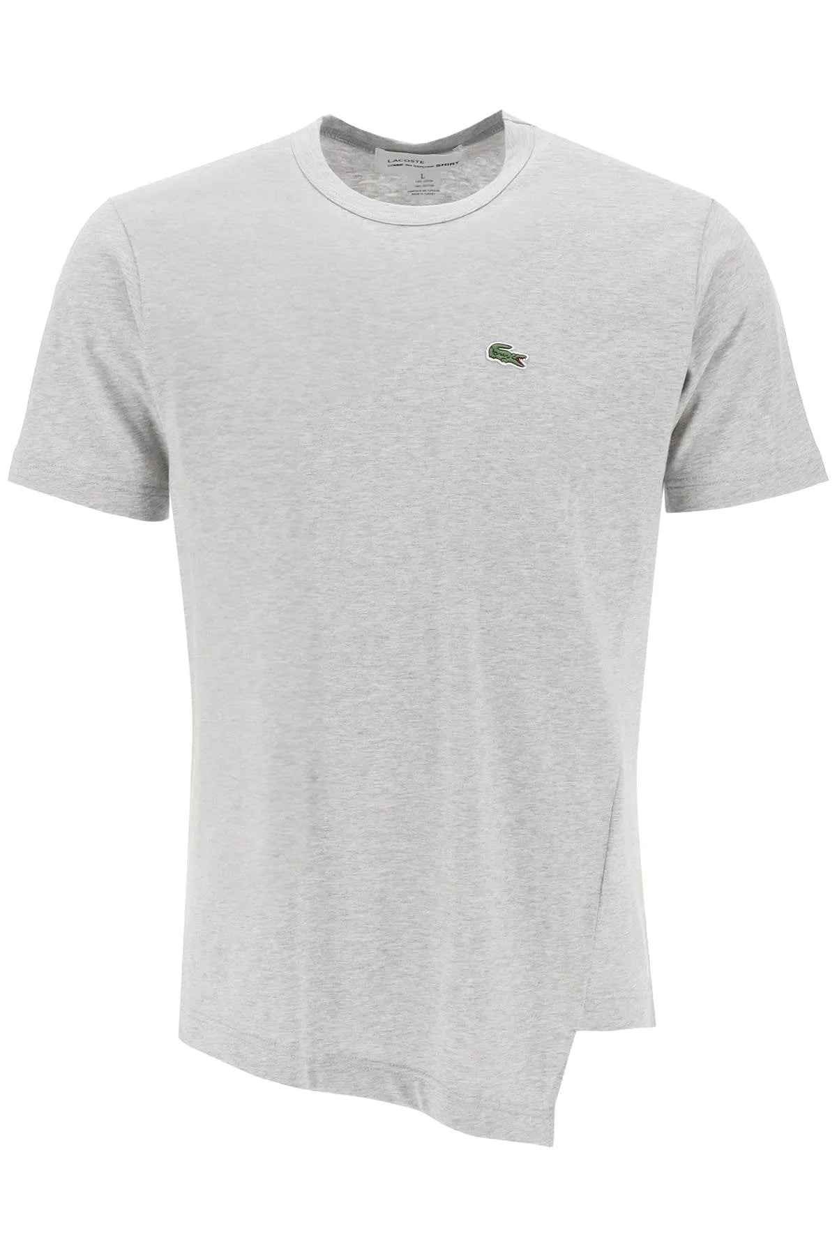 Camicia di comme des garcons x maglietta asimmetrica di lacoste