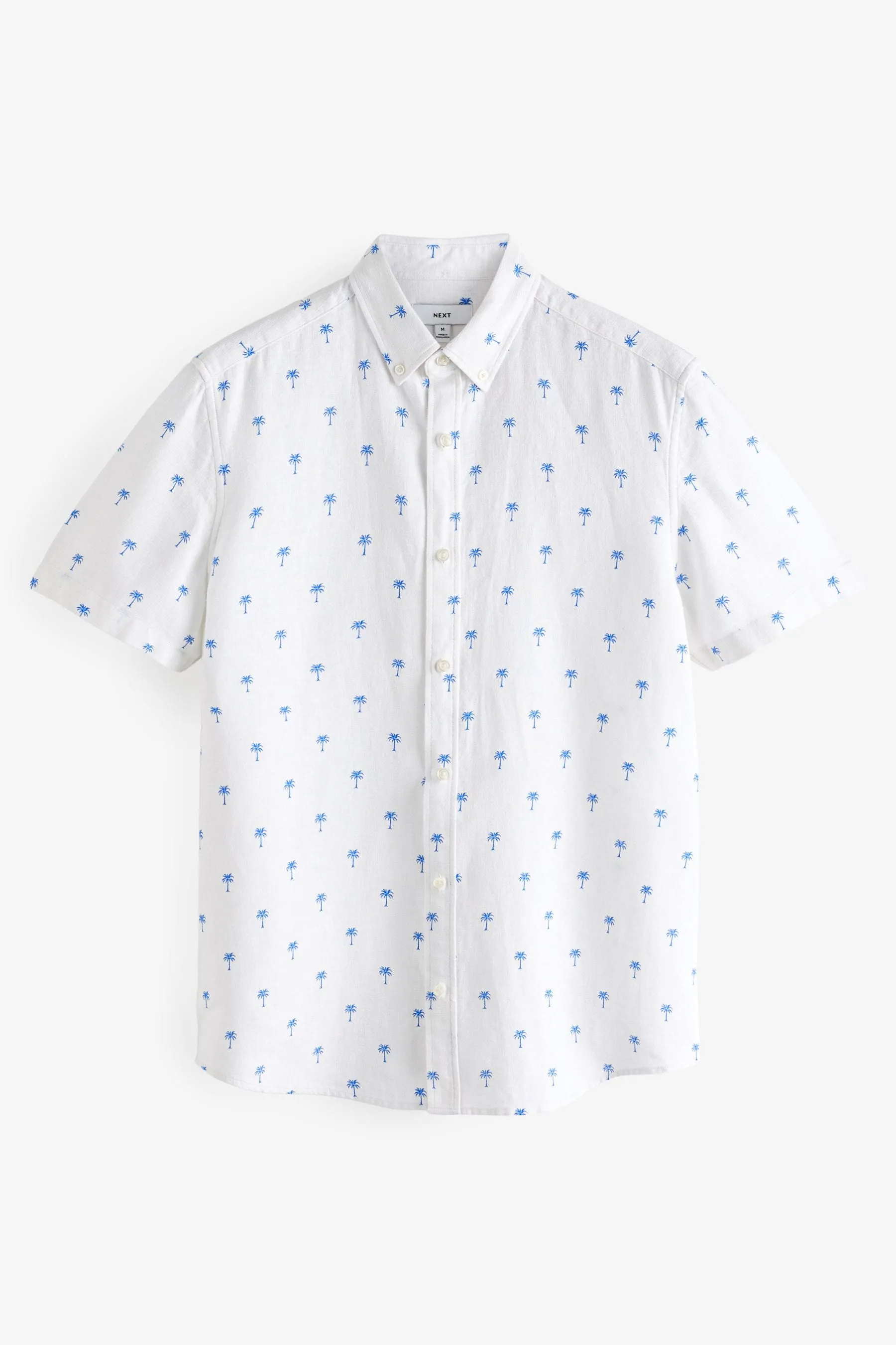 Camicia in misto lino con Manica corta stampata