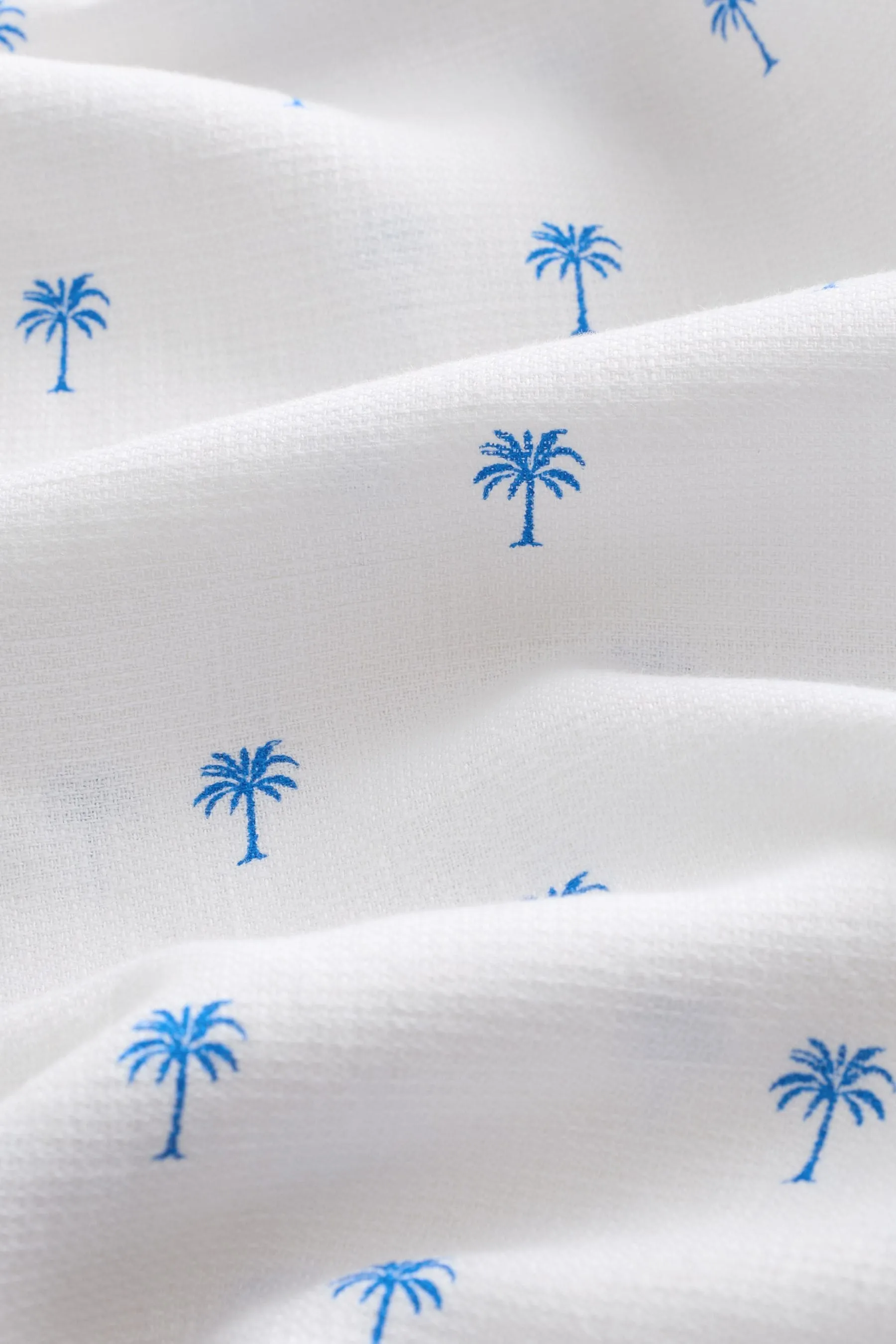 Camicia in misto lino con Manica corta stampata