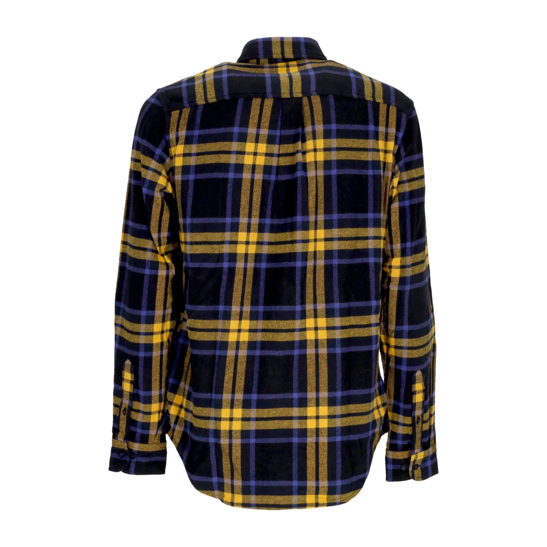 Camicia Manica Lunga Uomo L/s Heavy Flannel Plaid Shirt Black
