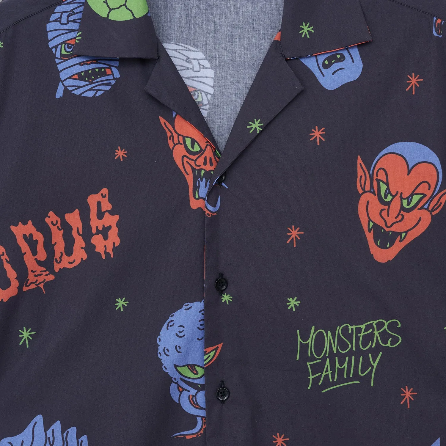Camicia Octopus Halloween Monsters Manica Corta