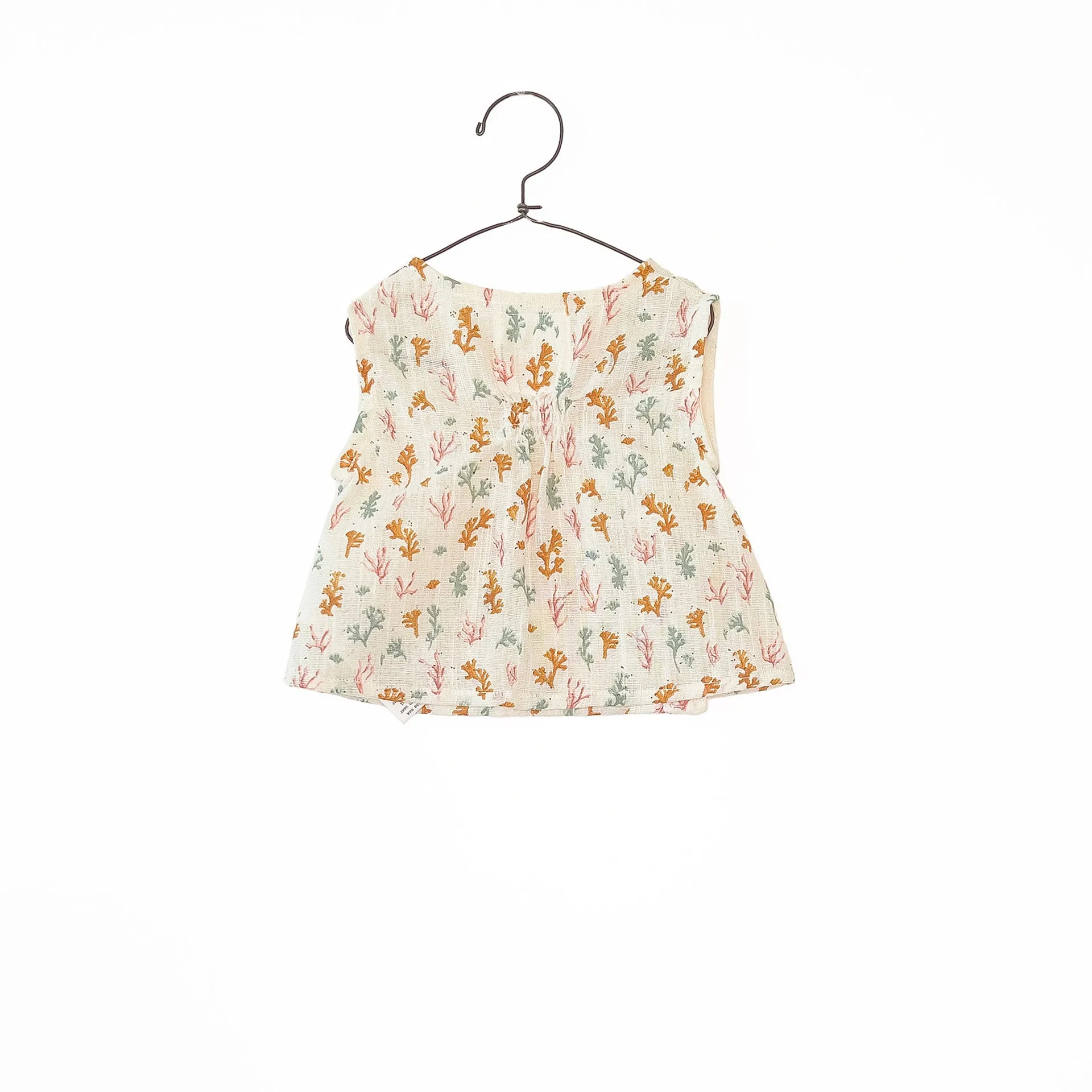 Camicia panna con stampa all over per neonata